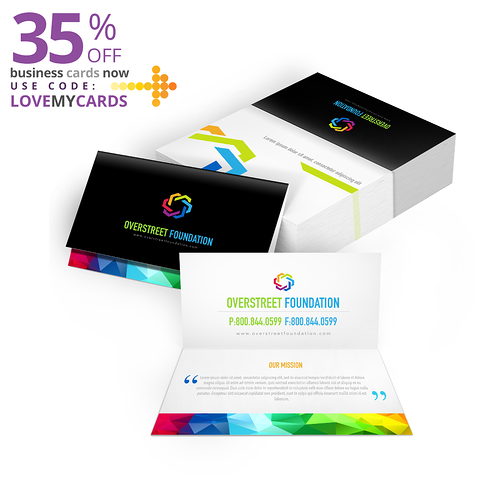 Offset Folded Unique Business Cards